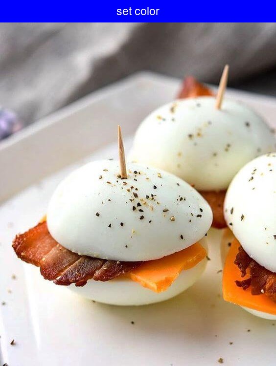 2. Hardboiled Eggs with Bacon and Cheese