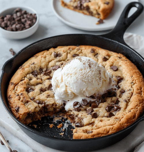 Read more about the article Easy One-Bowl Keto Skillet Chocolate Chip Cookie