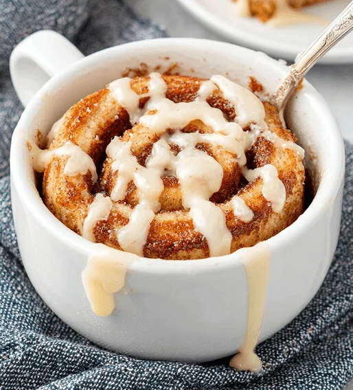 One-Bowl Keto Cinnamon Roll Mug Cake Recipe
