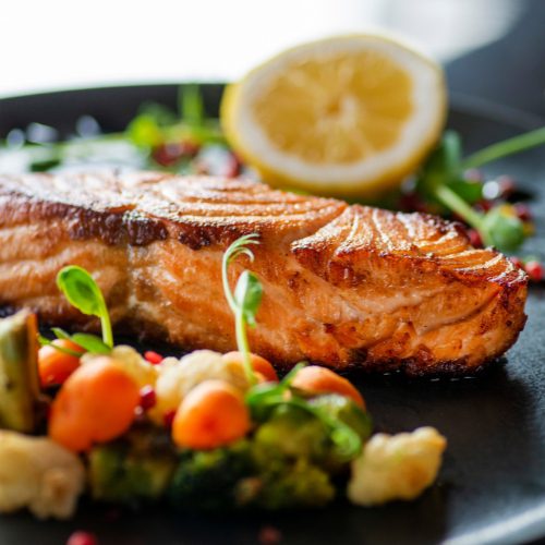 mediterranean salmon and quinoa bowl